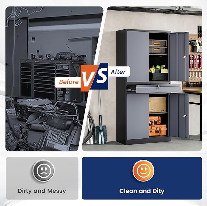 Yizosh Metal Garage Storage Cabinet