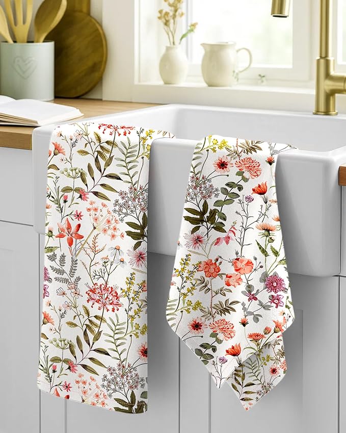 Flour Sack Kitchen Towels Set of 2-18x26 Cotton Dish Towels