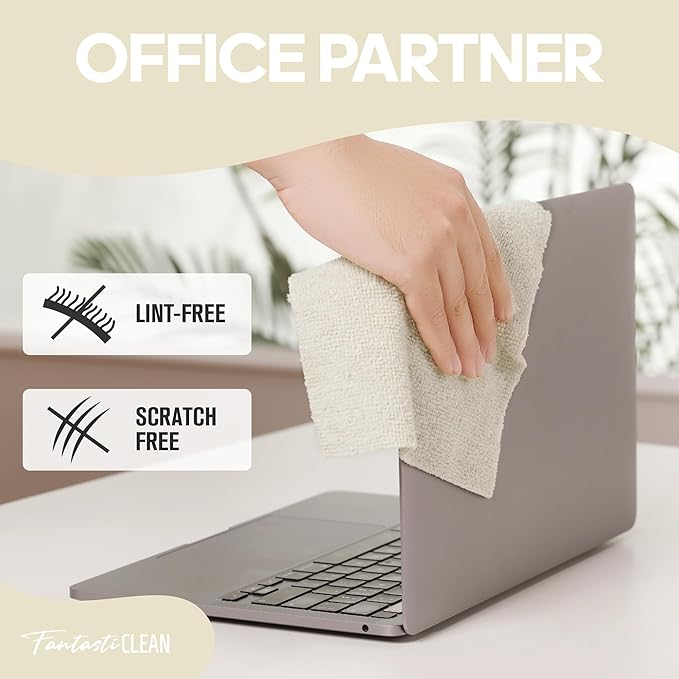 Fantasticlean Microfiber Cleaning Cloth Roll 2 Rolls 120 Pack, Tear Away