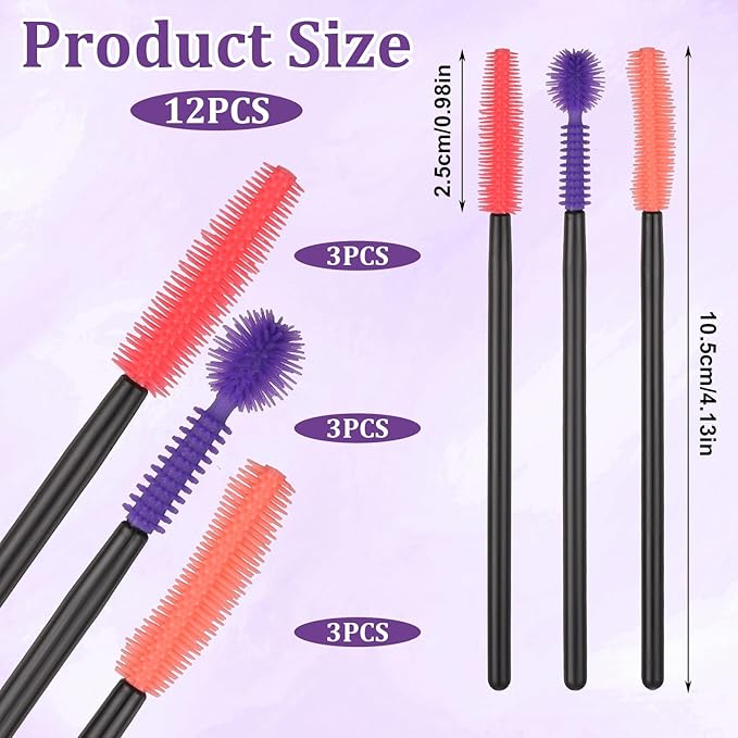 12 Pcs Silicone Nook and Cranny Brush Crevice Cleaning Brushes 3 Styles Sewing