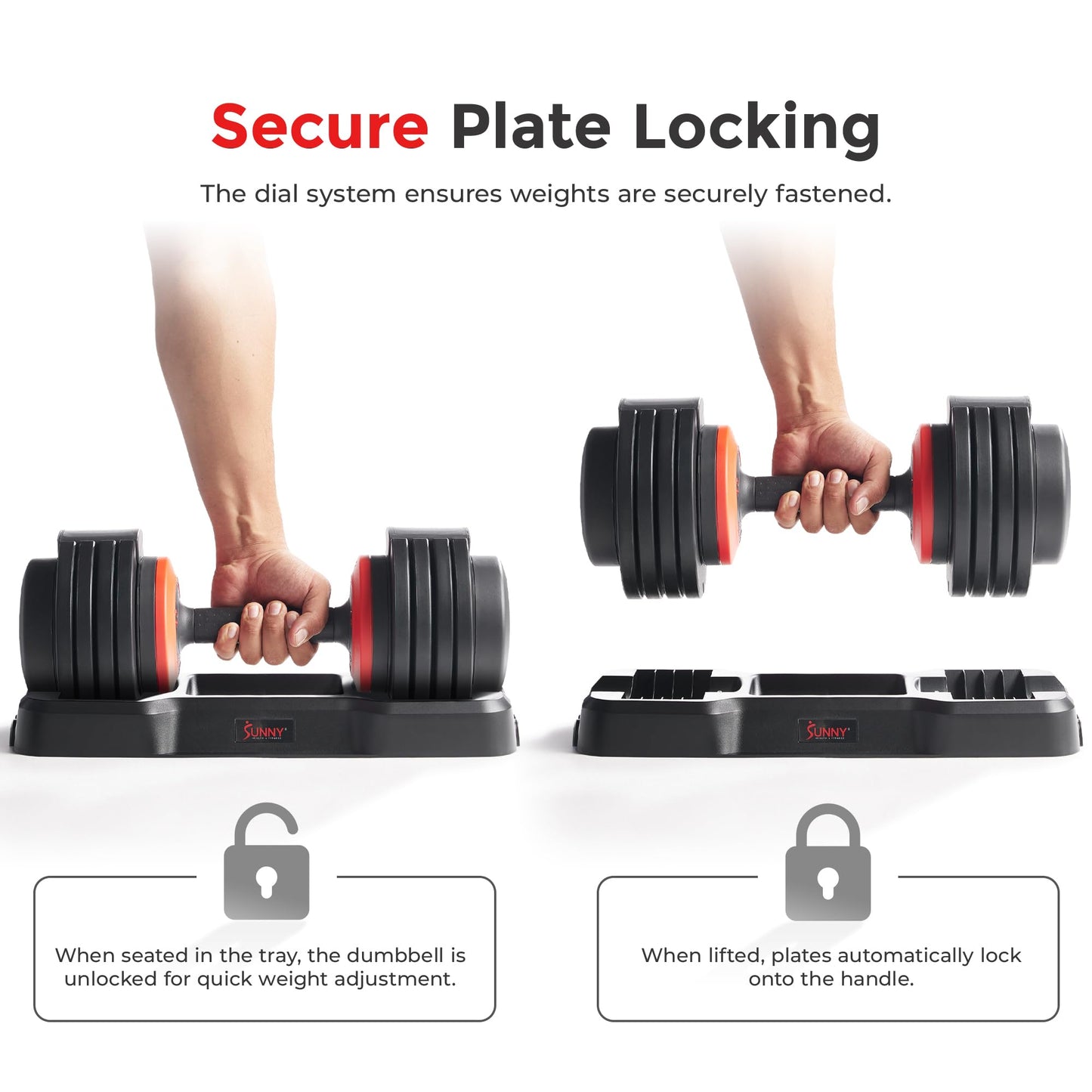 Sunny Health & Fitness Elite Adjustable Dumbbell
