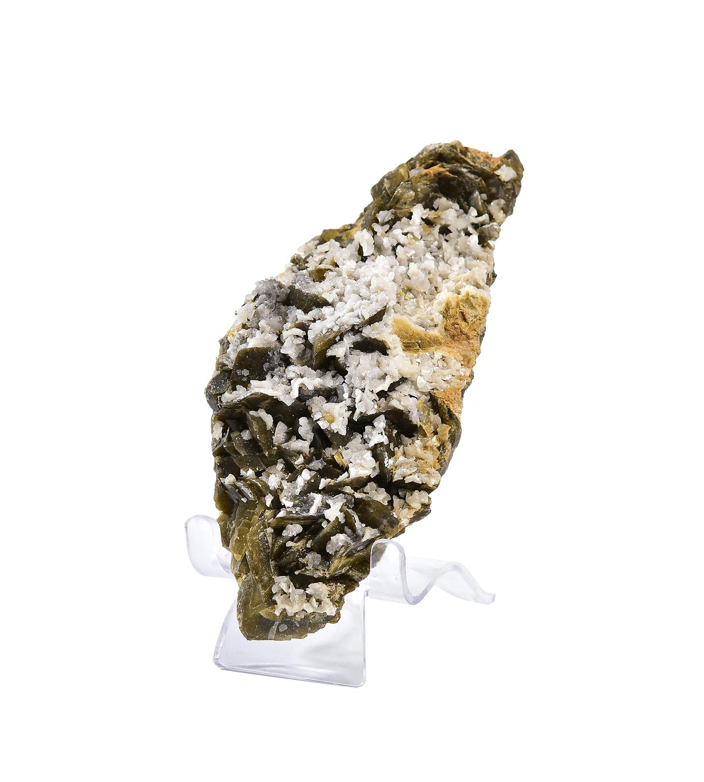AMOYSTONE Student Mineral Specimen Siderite Crystal Specimen Healing Crystal Ore Geography Rocks Grey-White, Home Office Table Decorative Kids Room (7-10.5 oz/pc with Rack)