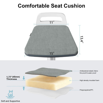 ERGO COLLECT Wobble Stool for Standing Desk, Height Adjustable 22"-31.9", Ergonomic Sit Stand Chair with Non-Slip Base & Upgraded Lift, Home Office Active Sitting Stool