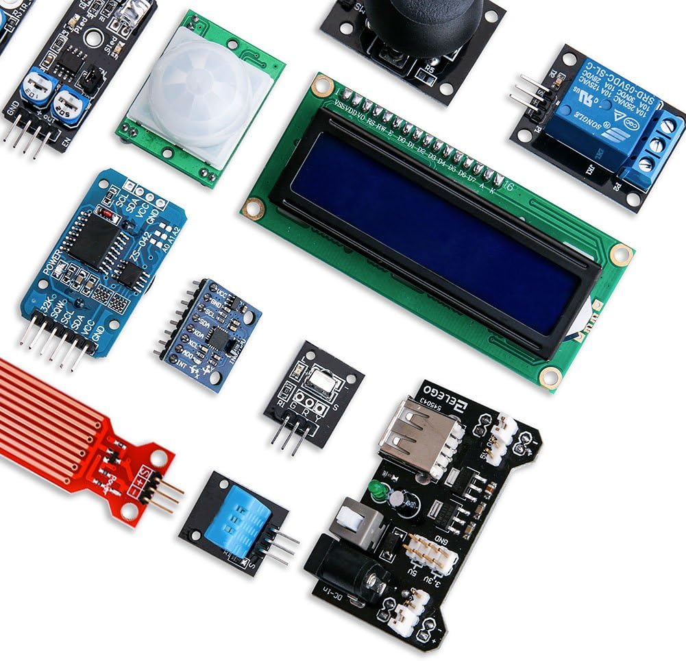 ELEGOO Upgraded 37 in 1 Sensor Modules Kit with Tutorial Compatible with Arduino IDE UNO R3 MEGA Nano