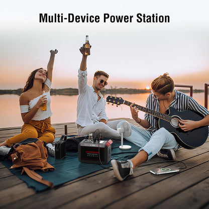 MARBERO Portable Power Station 88Wh Camping Lithium Battery Solar Generator Fast Charging with AC Outlet 120W Peak Power Bank(Solar Panel Optional) for Home Backup Outdoor Emergency RV Van Hunting