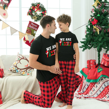 TEERAPHIQUE Christmas Pajamas for Family,Family Holiday PJS Matching Sets,Xmas Jammies for Couples, T-Shirt