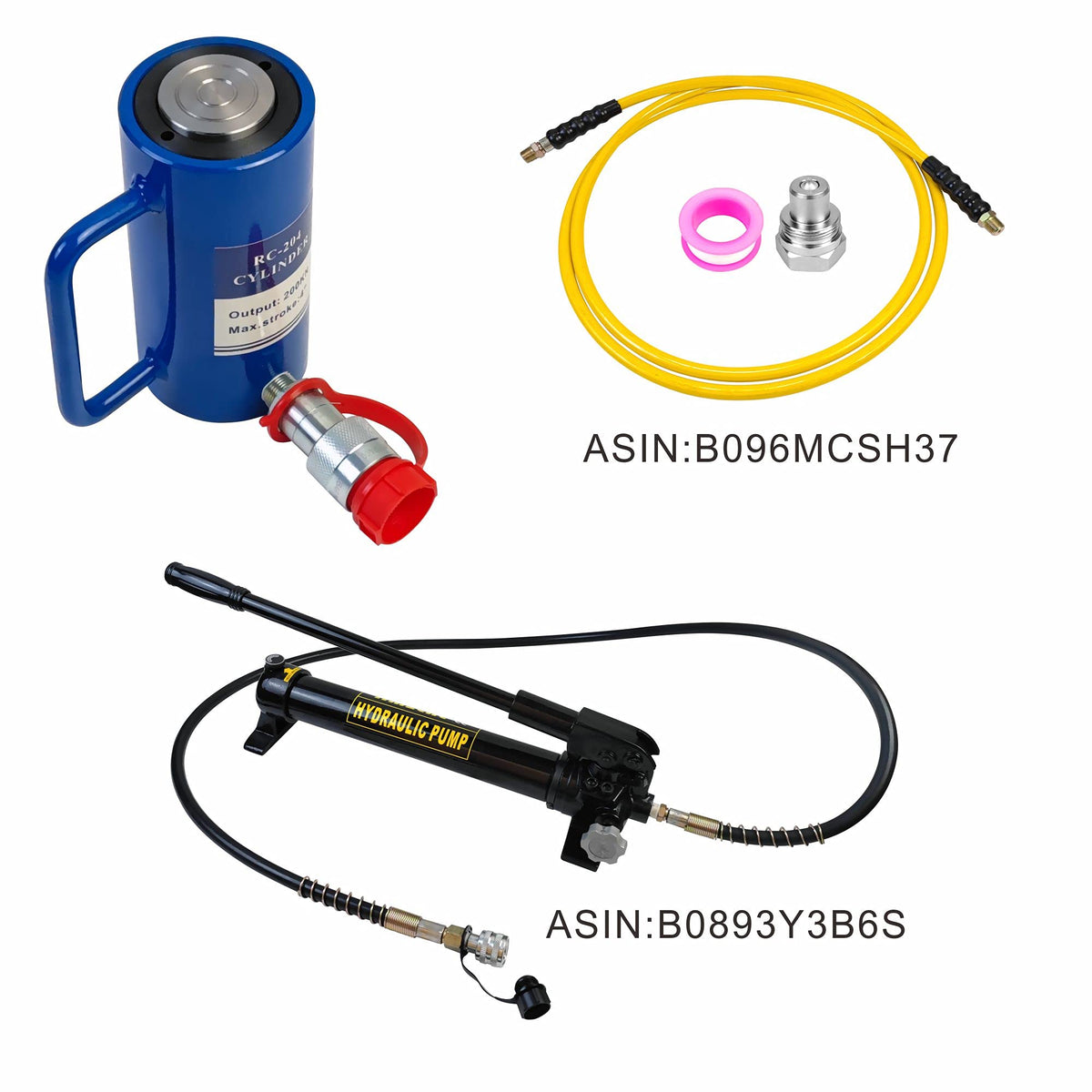AZMCNC 20 Ton Hydraulic Cylinder Ram Single Acting 4 Inch Stroke 20T Hydraulic Cylinder Jack Lifting Jack Ram Portable Single Acting Lifting Cylinders with 100mm Stroke