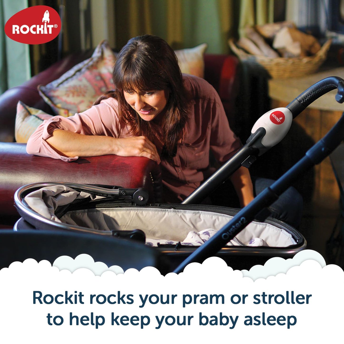 Rockit Portable Baby Rocker (AA Battery Version). Fits Any Stroller, Pram, Pushchair or Buggy