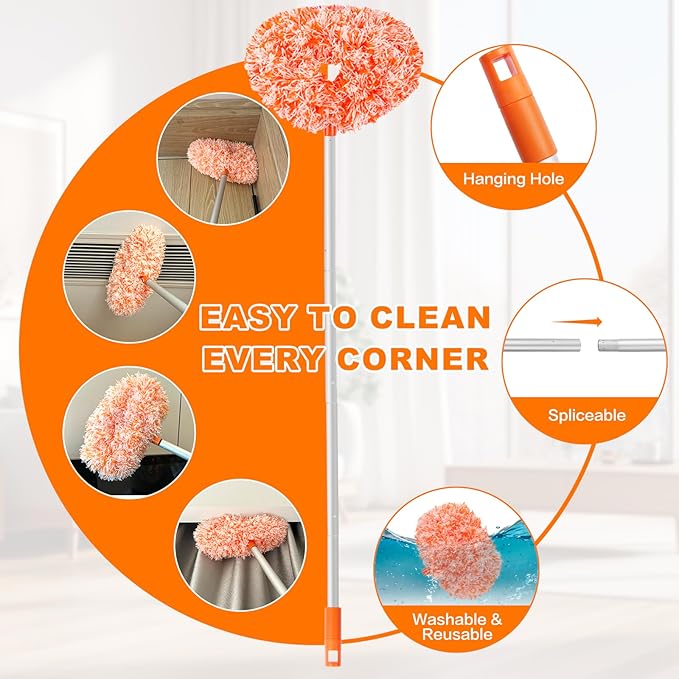 Ceiling Fan Cleaner Duster Reusable Microfiber Ceiling Fan Blade Cleaner
