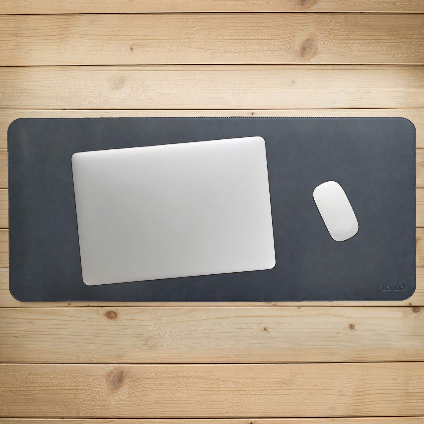 LONDO OTTO430 Leather Extended Mousepad - Desk Mat, Gray, L