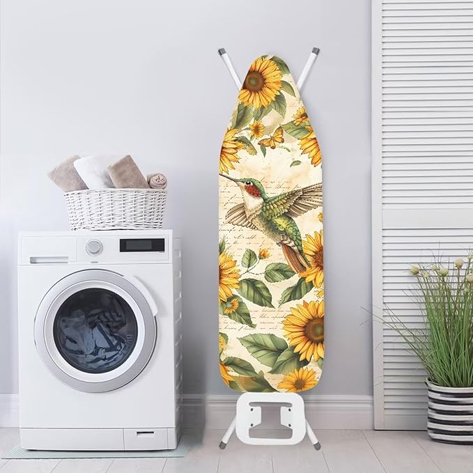 Sunflower Ironing Board Cover, Hummingbird Ironing Board Pad Cover Protector
