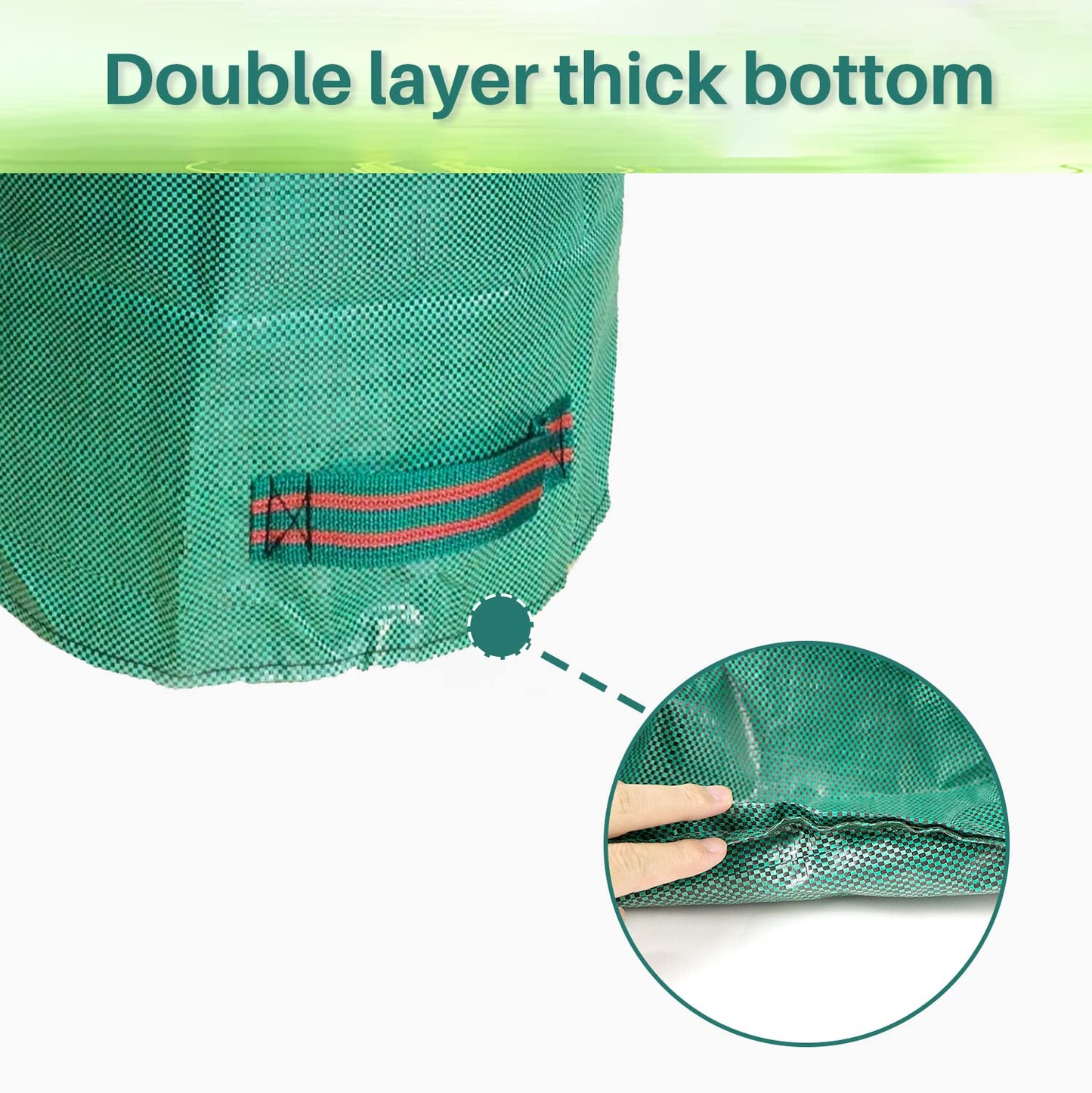 Singwow Heavy Duty Garden Bags - 500L x 2 Reusable Sacks with Handles, Ideal for Collecting Waste, Leaves and Grass