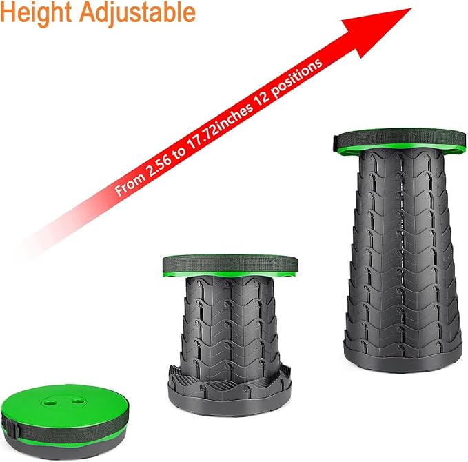 Boreeman Upgraded Folding Stool Lightweight Yet More Sturdy