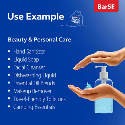 Bar5F Plastic Bottles with Pump Dispenser, 8 oz | Leak Proof, Empty, Clear Refillable, BPA Free for Body Wash, Moisturizer, Face Cream, Liquid Soap | Black & White Pumping Caps | Set of 2