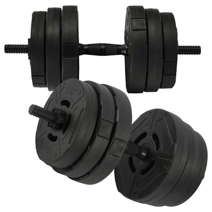 Fitvids Adjustable Dumbbell Set, 60lbs Free Weights Set with Connector, 4 in 1 Changeable Dumbbells and Barbell for Exercise and Fitness, Black/Black