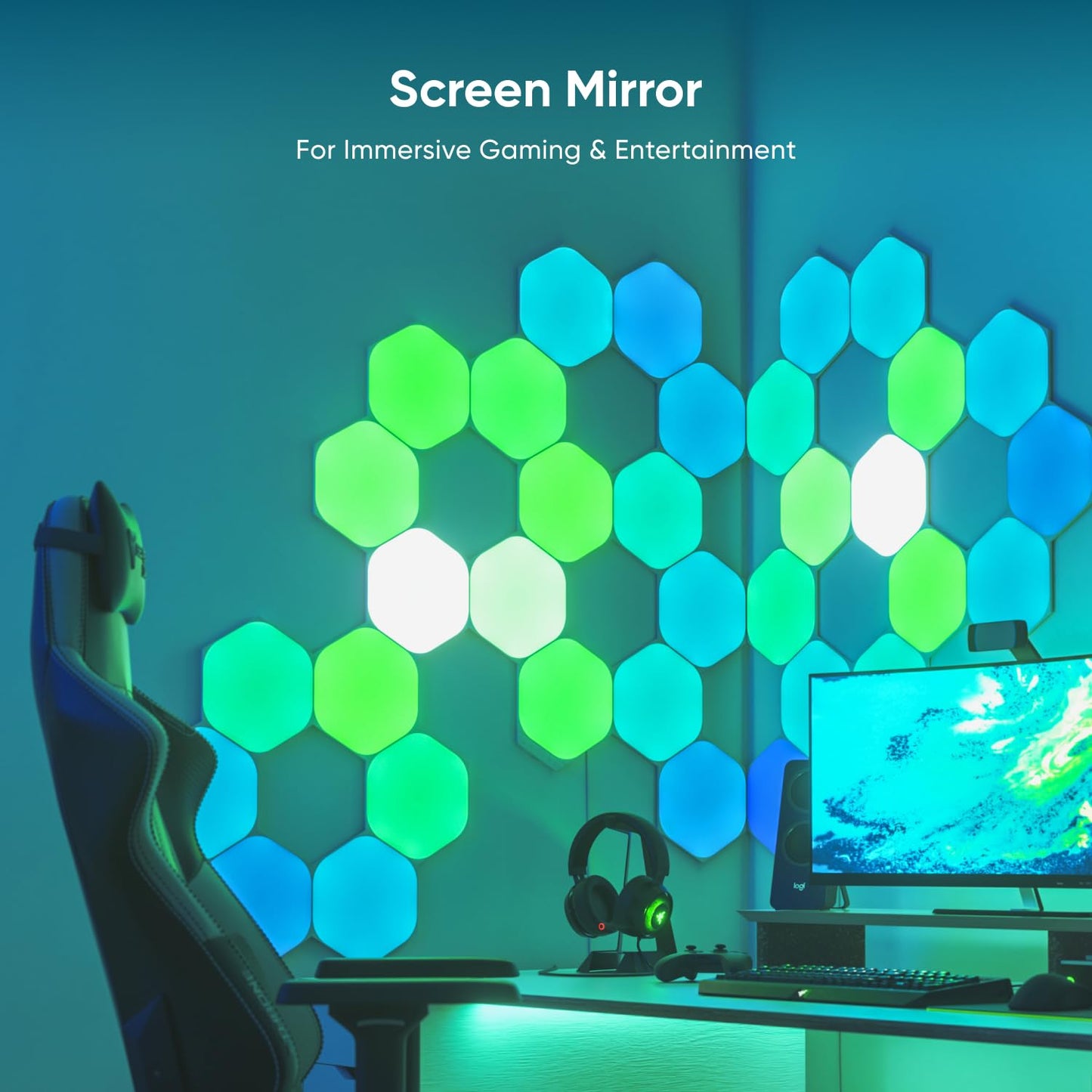 Nanoleaf Shapes Hexagons Smarter KIT 7 Panels - Multicolor
