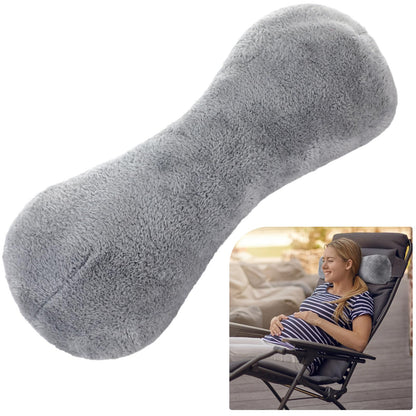 1 Pc Neck Pillow for Recliner Headrest Pillow Bone Shaped Chair Plush with Adjustable Strap Neck Support and Pain Relief Curve Head Cushion for Car Travel Airplane (Grey)