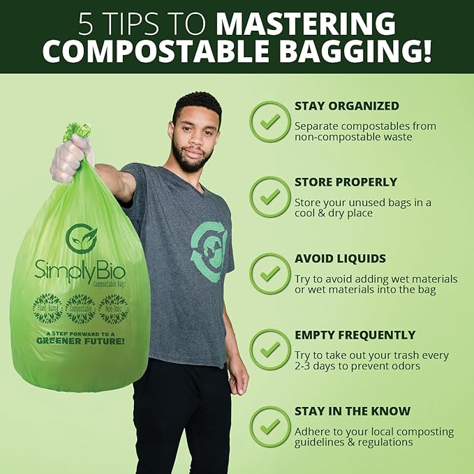 Simply Bio 13 Gallon Compostable Trash Bags Liners