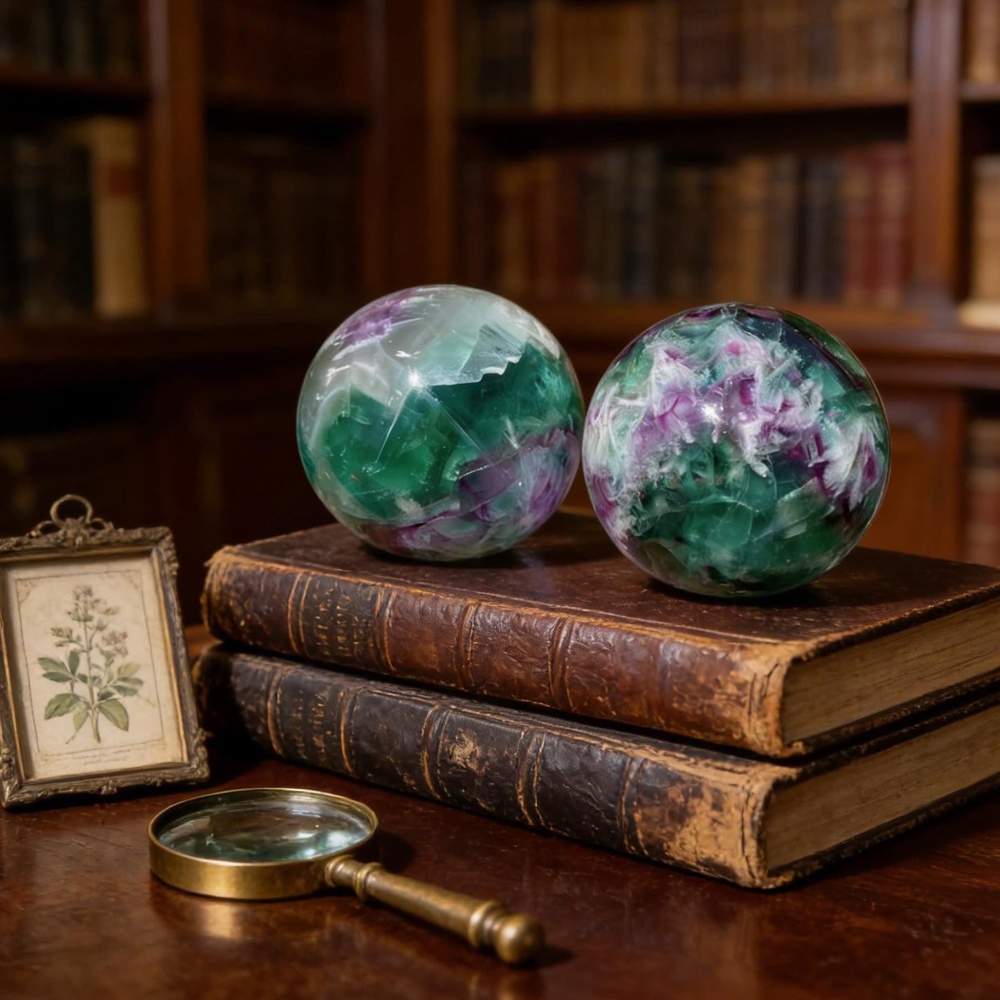 AierCrystal Natural Stone Crystal Sphere Feng Shui Home Decoration Ball Positive Energy Scrying Orb for Meditation Tool for Spiritual Space Purification Globe Diameter6-7cm Fluorite Sphere