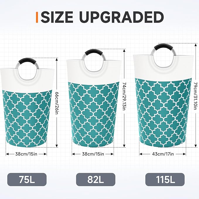 Large Laundry Basket Laundry Hamper Bag Washing Bin Clothes Bag Collapsible Tall