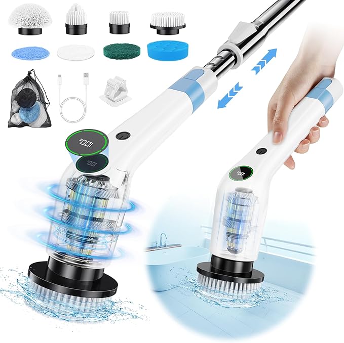 Electric Spin Scrubber, Cordless Shower Scrubber