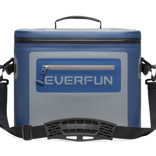 EVERFUN Soft Cooler 30 Can, Portable 24qt Insulated Small Cooling Lunch Box for Men and Women, Leakproof Ice Chest Bag for Travel, Beach, Camping, Boating, Fishing, Tailgating, Work and Picnic