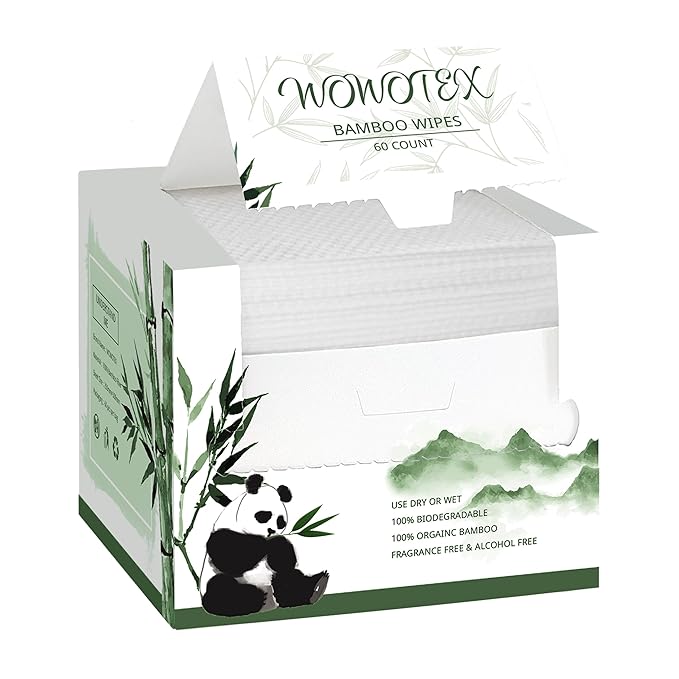 Bamboo Viscose Disposable Face Towel Biodegradable Large Dry Face Wipes 120