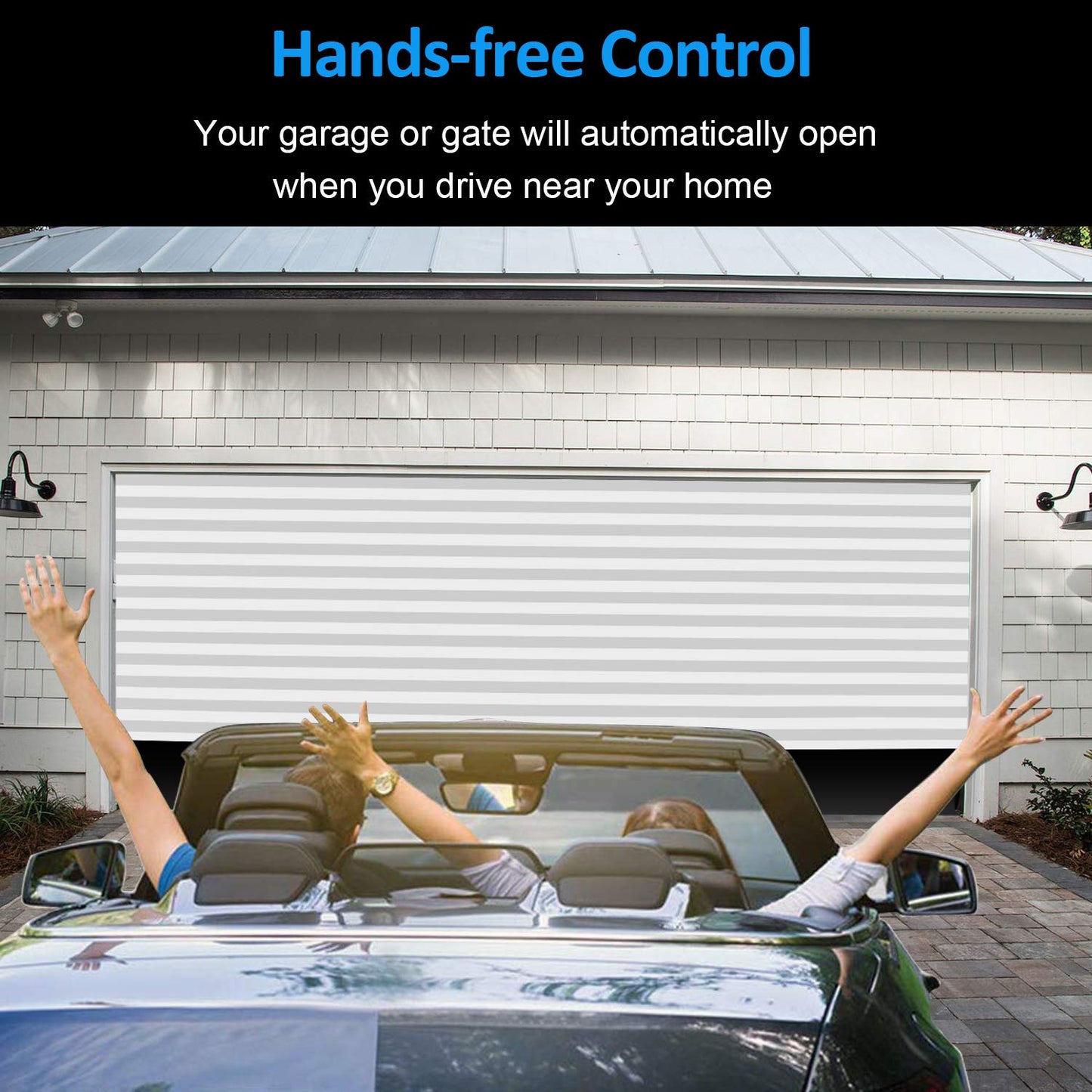 Smart WiFi Garage Door Opener Remote Controller, Smartphone App Control, Compatible with Alexa, Google Assistant and IFTTT, No Hub Required