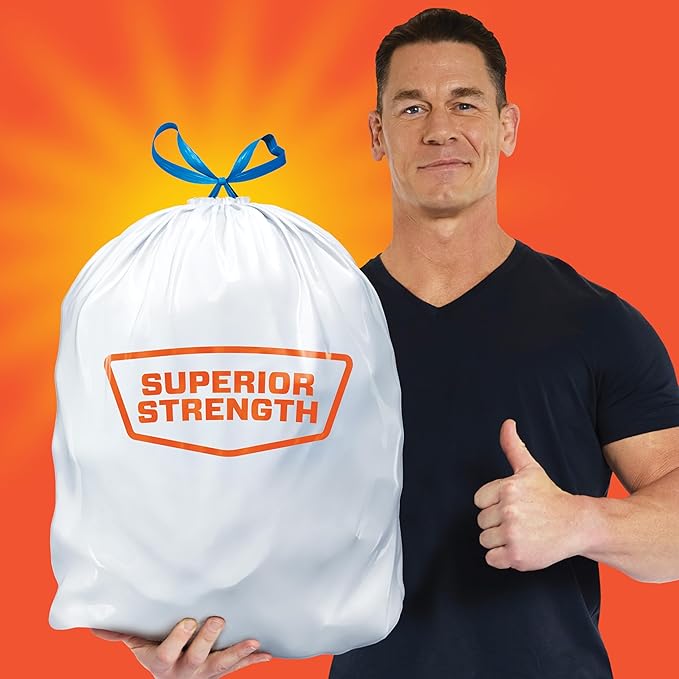 Hefty Strong 13 Gallon Trash Bags, Tall Kitchen Trash Bags, UnscentedLarge