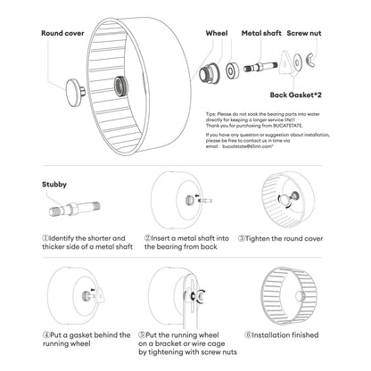 BUCATSTATE Hamster Wheel Silent, 18cm Quiet Spinner for Gerbil Dwarf Syrian Hamster Rat Mice