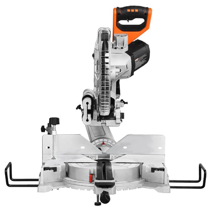 VEVOR Sliding Compound Miter Saw, 12-Inch Blade, 15 Amp Motor, 60-Tooth, Corded Double Bevel Sliding Miter Saw, LED Precision Alignment, Angle Adjustable, for Wood, Composite Decking, Laminates