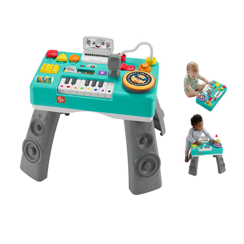 Fisher-Price Baby & Toddler Activity Table, Laugh & Learn Mix & Learn DJ Table, Musical Learning Toy with Lights & Sounds, GERMAN Version, HRB63