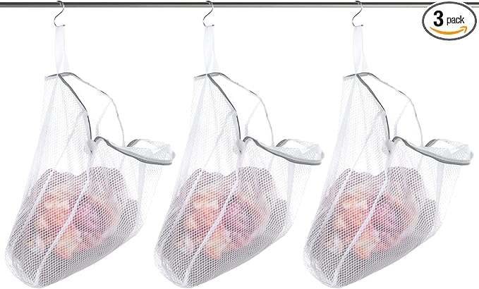 3Pcs 22" x 15" Mesh Hanging Laundry Bags