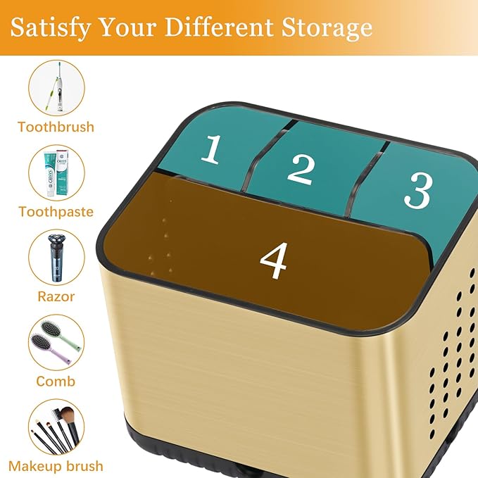 Toothbrush Holders for Bathrooms, Tooth Brush Holder for Bathroom Countertop