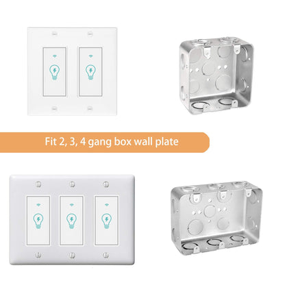 Smart Light Switch, Compatible with Alexa, Google Assistant, IFTTT, WiFi Light, Neutral Wire Required, Schedule Setting APP Remote Control, ETL, No Hub Required (Smart Switch 2pack)