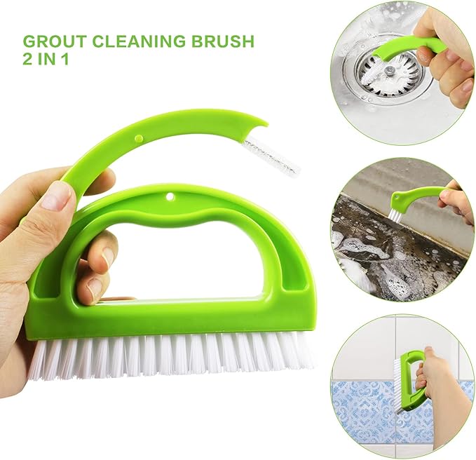 8 Pack Grout Cleaner Brush, Hand-held Groove Gap Cleaning Tools Tile Joint