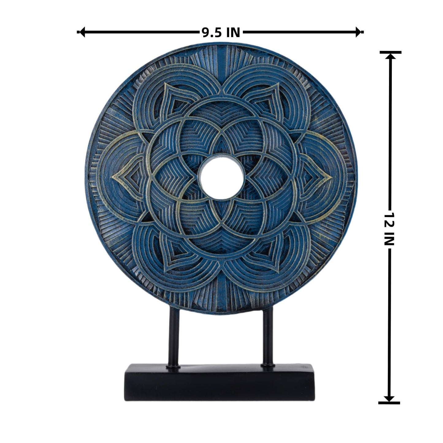 HODESunPure Modern Sculpture Decorative Objects Above Cabinet Decor Kitchen Elegant Home Decor Items Accents for Living Room Centrepieces, Console Table Decorations (Blue)