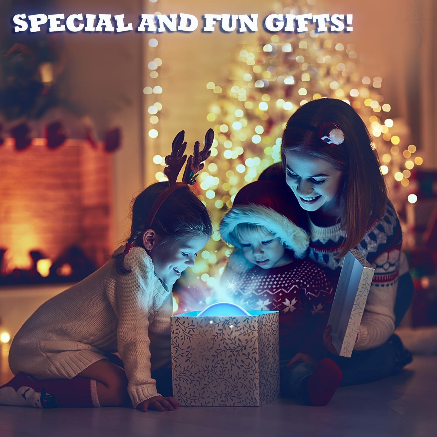 GOUTOOL 2-in-1 Ocean Wave & Jellyfish Projector Light with Remote Control,Timer autoOff,8Color Changing Night Light for Kids,USB Powered Mood Lamp for Bedroom,Christmas Birthday Gift (Jellyfish)