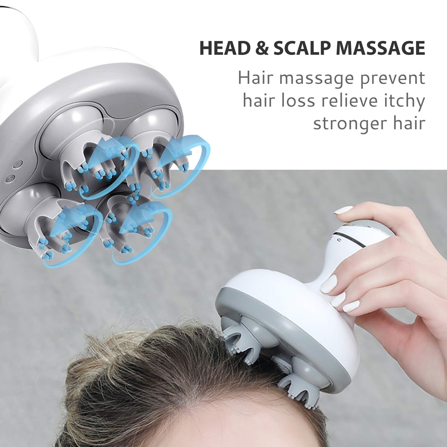 COMFIER Electric Scalp Massager with Mutlti-Modes Vibration, Portable Handheld Head Scratcher for Hair Growth,Waterproof Head Massager for Full Body,Dog Cat Massager for Deep Clean and Stress Relax