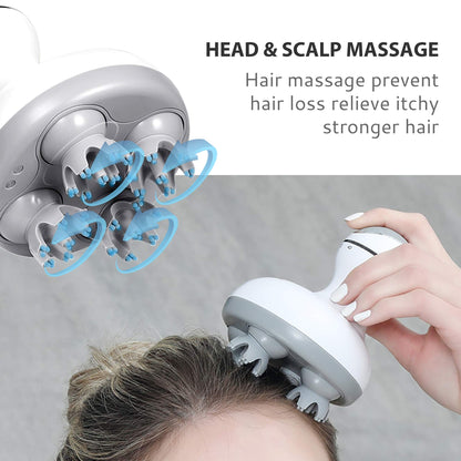 COMFIER Electric Scalp Massager with Mutlti-Modes Vibration, Portable Handheld Head Scratcher for Hair Growth,Waterproof Head Massager for Full Body,Dog Cat Massager for Deep Clean and Stress Relax