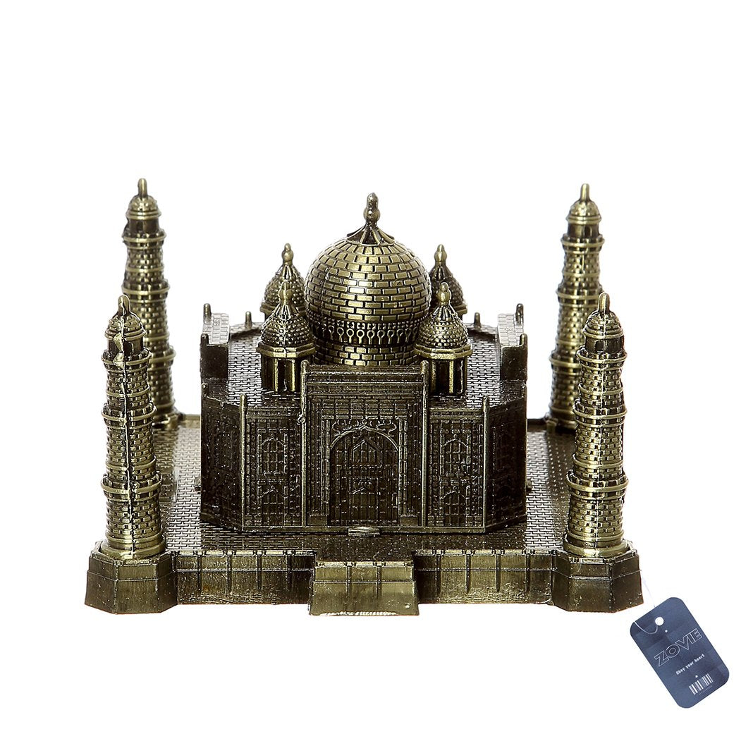 ZOVIE Metal Indian Taj Mahal Replica Model India Agra Souvenir Collection Handicrafts World Building Model Home Desk Decoration (Taj Mahal)