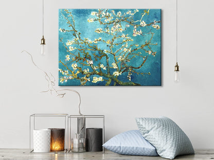 Wieco Art Framed Wall Art Canvas Prints of Almond Blossom by Vincent Van Gogh Paintings Reproduction Abstract Artwork for Wall Decor Golden Frame