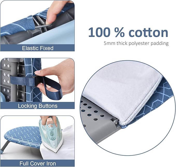 APEXCHASER Foldable Ironing Board, Tabletop Small Iron Board