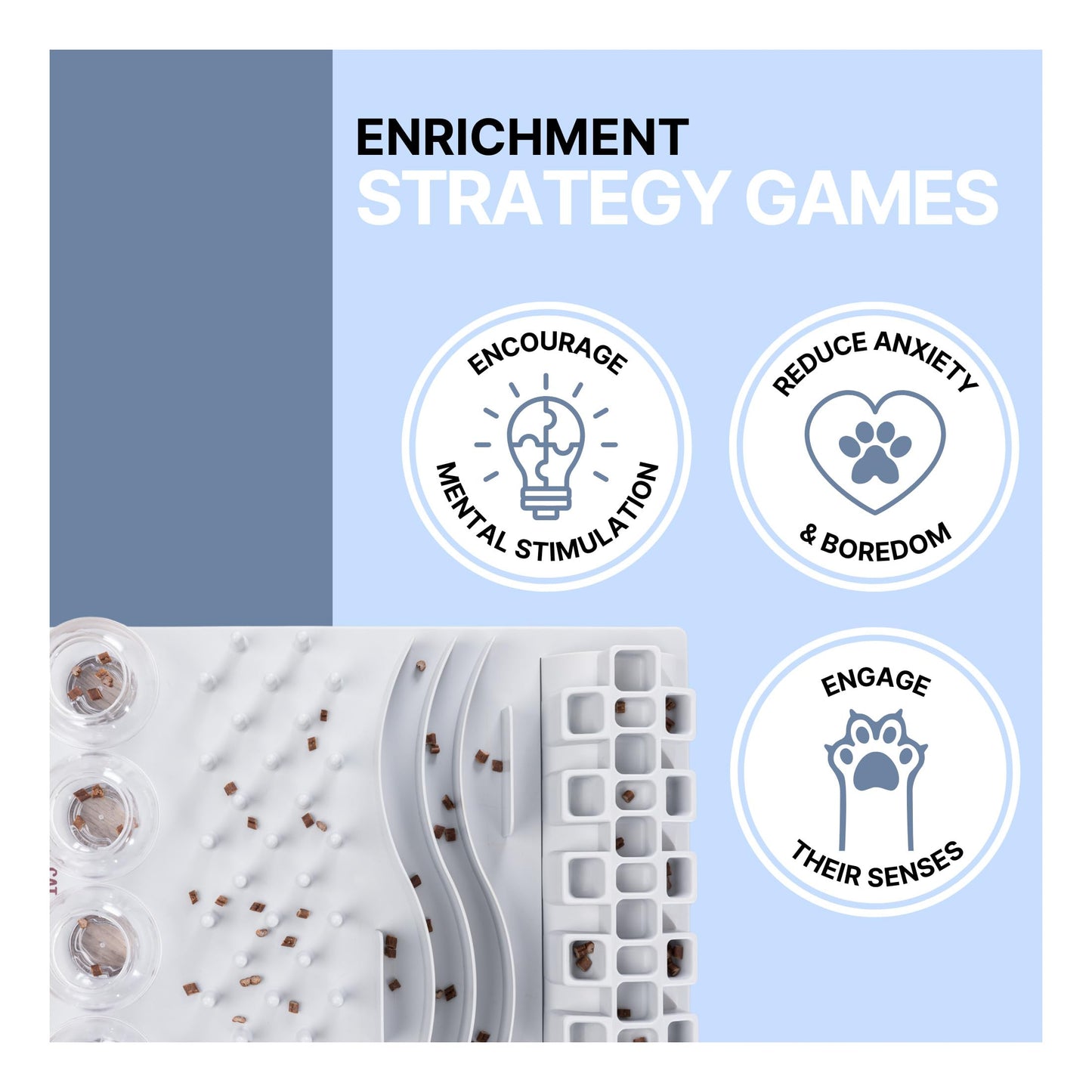 TRIXIE Fun Board Strategy Game for Cats, Puzzle Toy, Treat Dispenser, Interactive Play, Mental Stimulation