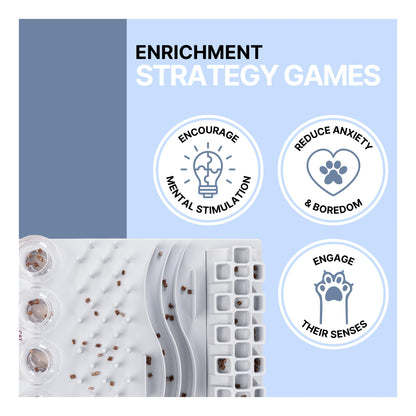 TRIXIE Fun Board Strategy Game for Cats, Puzzle Toy, Treat Dispenser, Interactive Play, Mental Stimulation