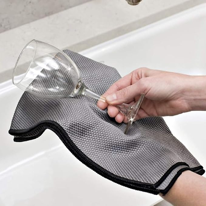 Idea Home Premium Fish Scale Microfiber Cloth – Ultra-Clear, Lint-Free &