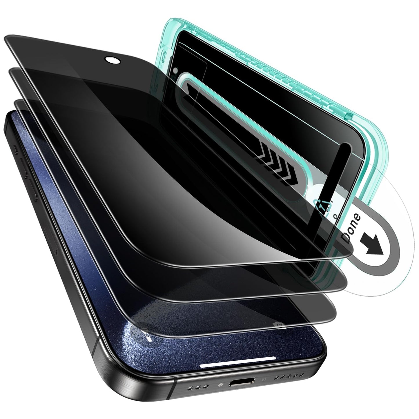 ESR 3 Pack for iPhone 16 Pro Max Screen Protector, [9H Hardness] [Military Grade Shatterproof] Tempered Glass Film with Flawless Fit Tray, HD Clear, Scratch Resistant