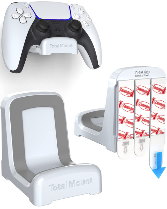 TotalMount Holders for PS5 Controllers – Premium Mounts Will Not Damage Your Wall with Screws or Permanent Adhesive (Wall Stands for PlayStation Controllers – Two Pack)