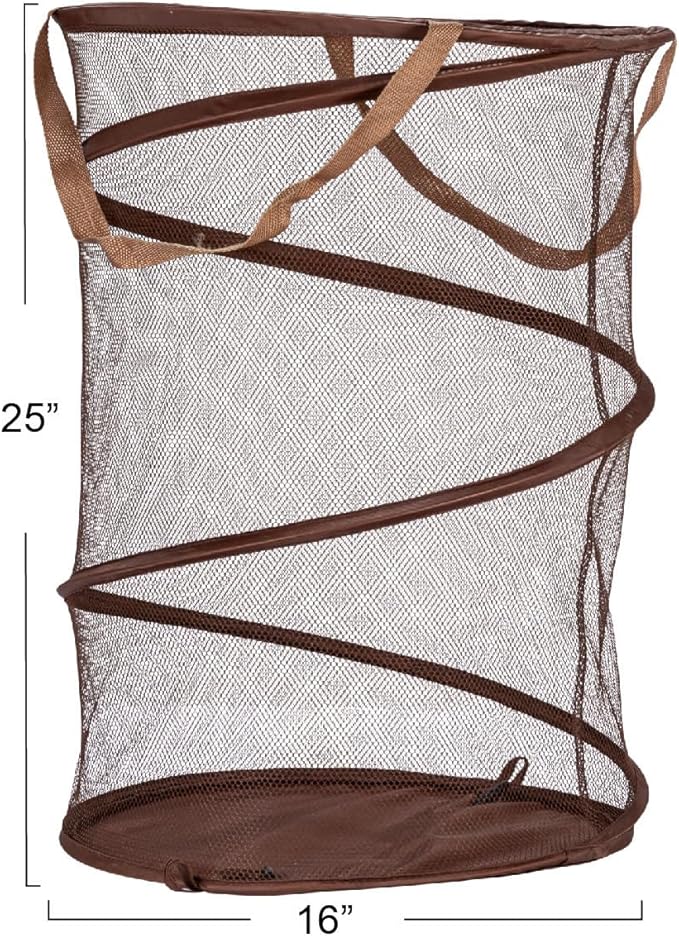 Household Essentials Pop-Up Mesh Laundry Hamper