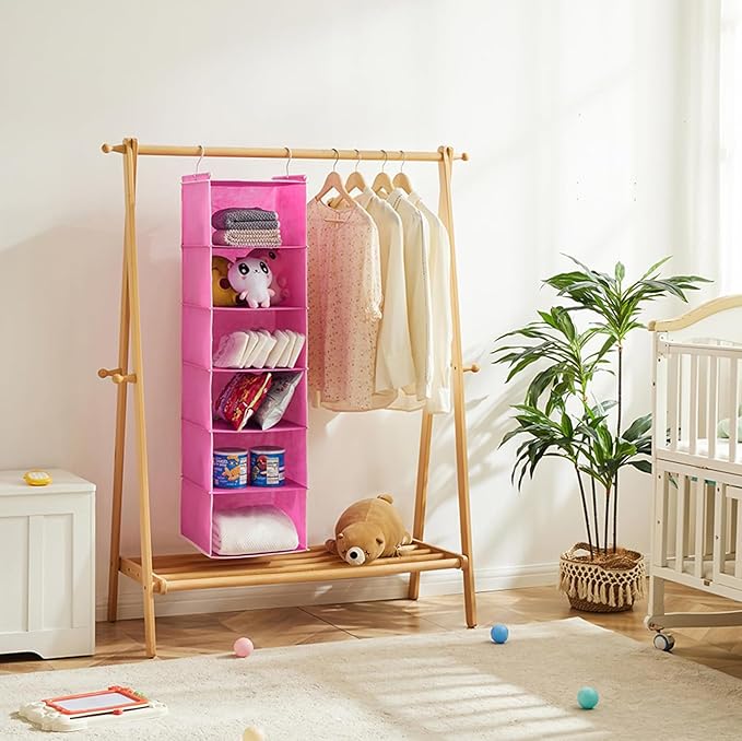 MAX Houser 6-Shelf Hanging Closet Organizer, Hanging Storage Shelves